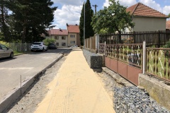 Výstavba chodníku v obci Nezdenice (2023)